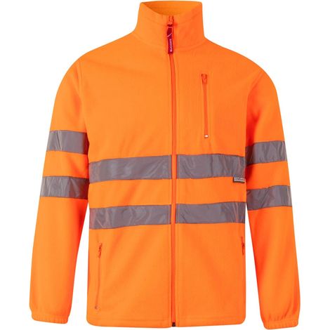 Chaqueta Polar Alta Visibilidad NARANJA FLÚOR L