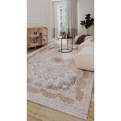Tapis oriental tissé Liyana  - 150x100cm, Rectangular - 100% Acrylique - Tissé - Beige