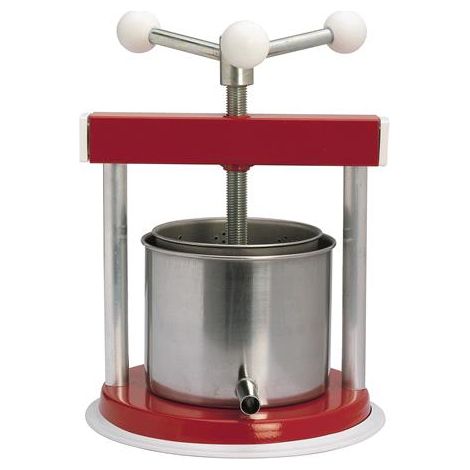 Torchietto cm 15x12 h premitutto torchio 1,5 lt raccoglitore in acciaio inox spremitutto