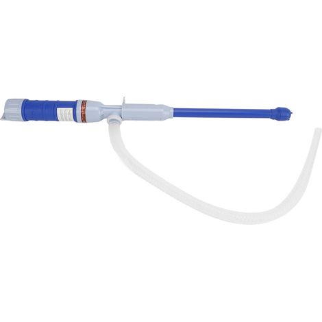 Pompe électrique portable à siphon alimentée par batterie pour le transfert d'huile liquide, idéale pour les véhicules, tracteurs et bateaux (bleue). (1/5)