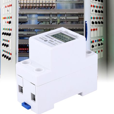 Compteur d'énergie électronique monophasé DDS2626 2P, affichage LCD, montage sur rail DIN, compteur de puissance kWh 10 (40) A (affichage ordinaire du comptage cumulatif) (1/5)
