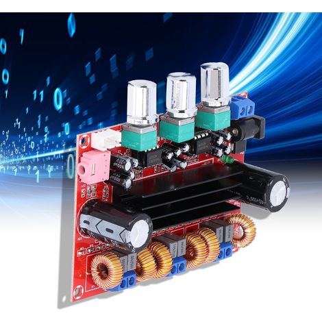 XH-M139 2.1-Kanal Digitalverstärkerplatine, breiter Spannungsbereich 12V-24V, TPA3116D2 2 x 50W + 100W (1/5)