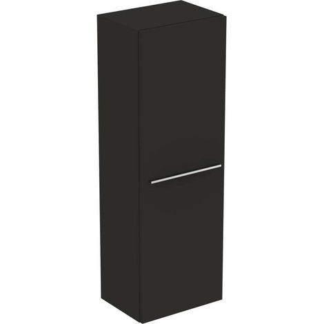 IS Halb-Hochschrank i.life A mit 1 Tür 400x300x1200mm Carbongrau matt (1/4)