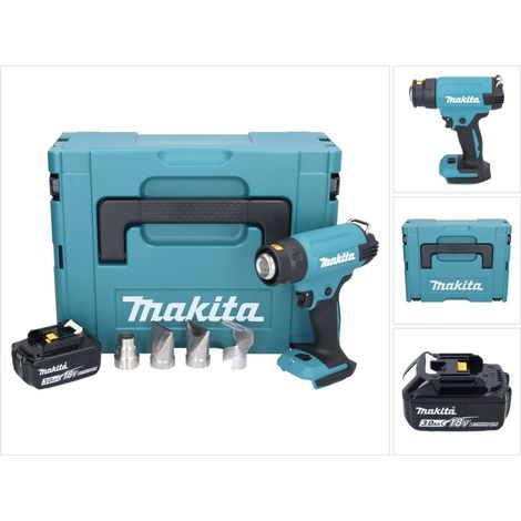 Makita DHG 181 F1J Akku Heißluftgebläse 18 V 150 - 550°C + 1x Akku 3,0 Ah + Makpac - ohne Ladegerät (1/5)
