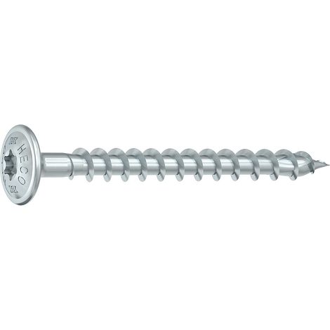 Heco Topix plus Verbinderschrauben 10x160 - Holzschrauben mit Fräsrippen, Tellerkopf TX40, Stahl verzinkt (1/5)