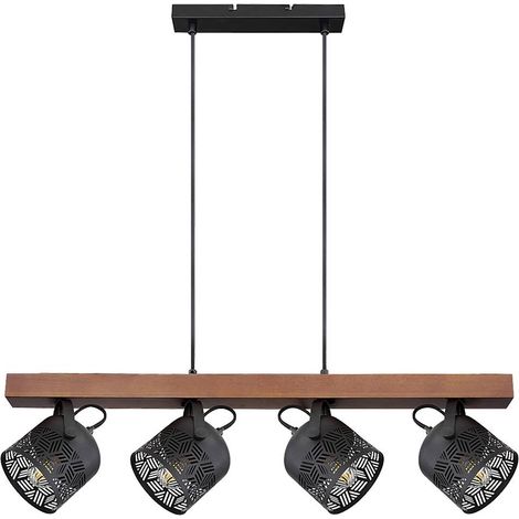 PENDENTE ROTEM 4XE14 750MM WALNUT/BLACK (1/5)