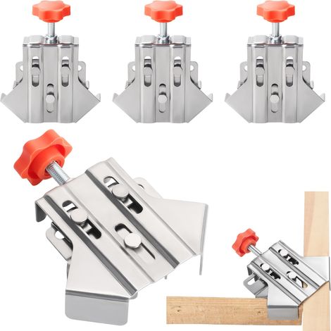 4 Stück 90 Grad Winkelspanner Eckenspanner Holz, 2024 Neu Ecke Klemme Rechtwinklig Winkel Klemme für Bildeinrahmung, Schrank und Möbel Schweißen (Offener Stil) (1/5)