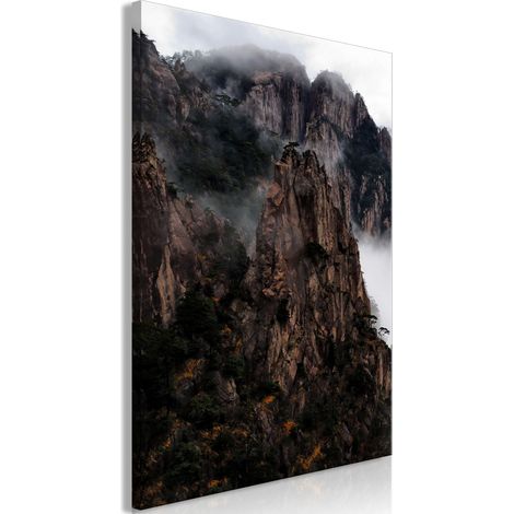 Pittura - Nel cuore di un paesaggio montano (1 parte) - nuvole tra le rocce (1/3)