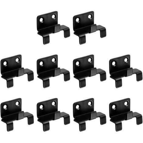 BUNTHAUS 10 Pièces Crochet Mural Robuste Acier Inoxydable Support de Affichage Carreaux de Céramique Support Mural Miroir de Fixation U Equerre avec Vis pour Bain Cuisine Garage (1/4)
