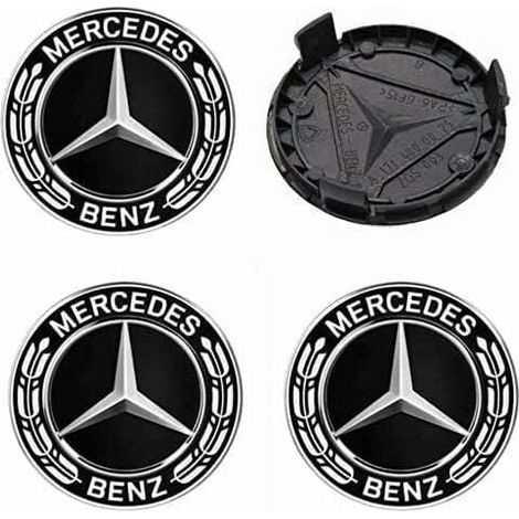 Cache Moyeux - Cache de Roue Centrale - Diamètre 75 mm - En Plastique ABS - Pour Voiture - Lot de 4 (1/4)