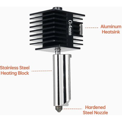 Hot-End-Kit Extruder-Ersatzzubehör kompatibel mit bambu lab A1/ A1mini 3D-Druckern (Hochtemperatur) (1/4)