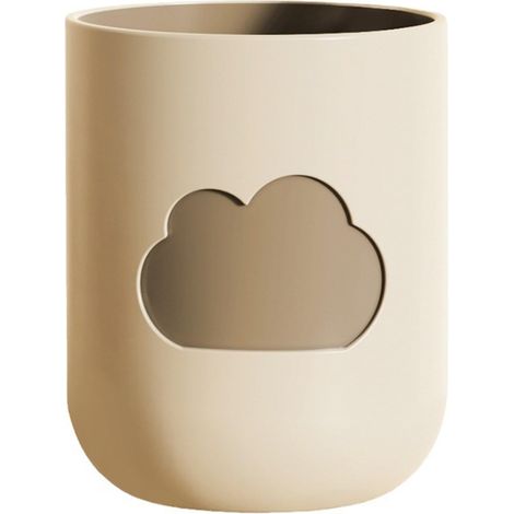 Gobelet de rinçage minimaliste en forme de nuage — Ensemble en céramique créatif et mignon pour couple (Beige)
