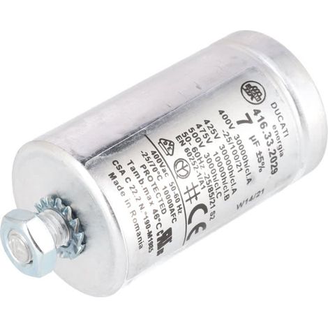 Condensatore 7µf c00279233 per asciugatrice candy (1/3)