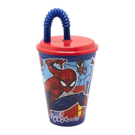 VASO CAÑA EASY 430ML SPIDERMAN