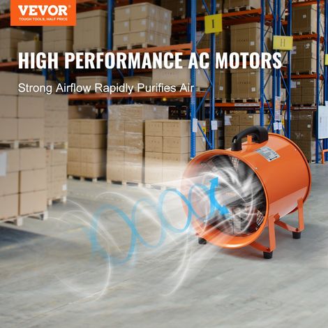Ventilateur d'Extraction 255 W Extracteur d'Air Conduit Industriel 254 mm Tuyau d'Extraction 10 m Volume d'Air 2922 m3/h Ventilateur Évacuation d'Air pour Extraire Fumée Maison Travail (1/5)
