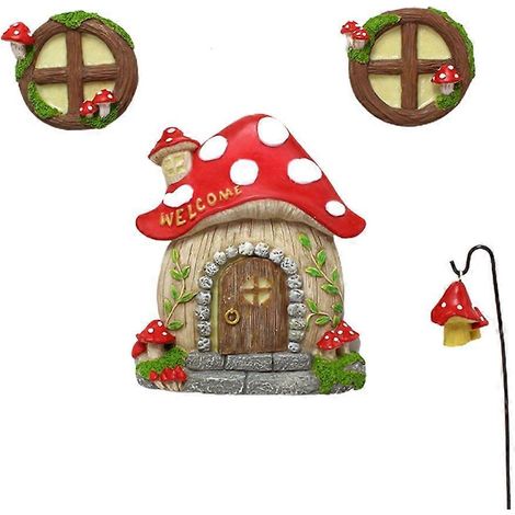 Gartenbastelzubehör Pilzhaus DIY Bemalung Dekoration Landschaft Geschenke (1/5)