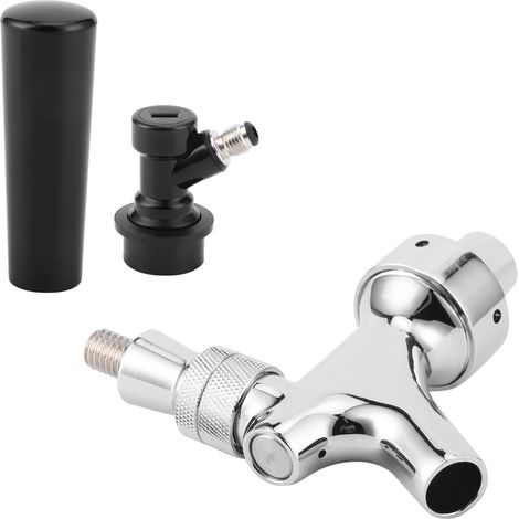 Robinet de fût à bière en acier inoxydable avec raccord à verrouillage à bille pour accessoire de brassage