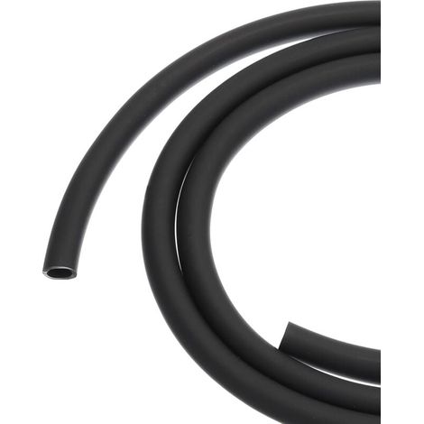 Manguera de combustible de plástico y caucho negro de 6 mm x 9 mm (1,8 metros), apta para motosierras, cortacéspedes, recortadoras, sopladores y motores pequeños. (1/4)