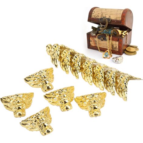 Pieds de boîte à bijoux style rétro, protège-coins en plastique résistant pour meubles en bois et coffrets (1/5)
