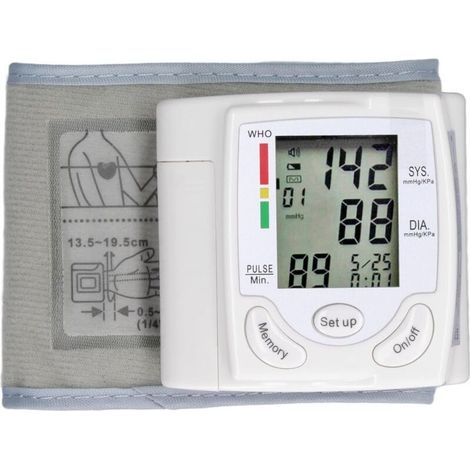 Tensiomètre Au Poignet, Brassard Réglable Avec écran LCD, Sphygmomanomètre Numérique, Machine Pour la Maison Et les Voyages