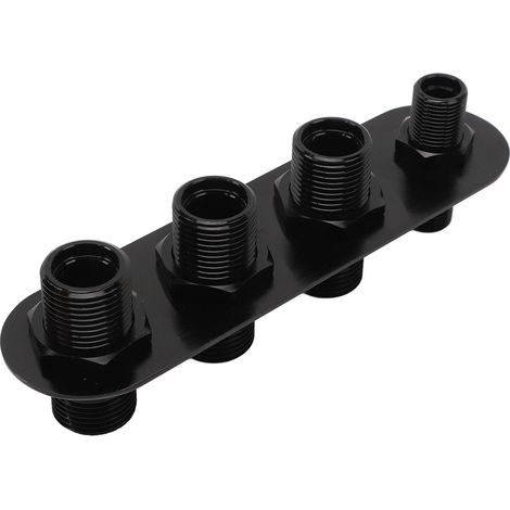 Classe de Bulk, Billette en Aluminium ALLIAGE UNIVERSELS 4 Ports Air Climinging Ferme Remplacement de Hot Rod Black, avec une dureté élevée, des Performances Stables, Compatibles (1/5)