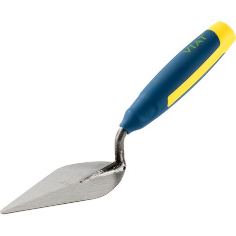 Schaufel aus Olivenblatt, geschweißt, auf Stahlplatte, behandelt, mit ergonomischem Zweikomponentengriff für mehr Komfort.
