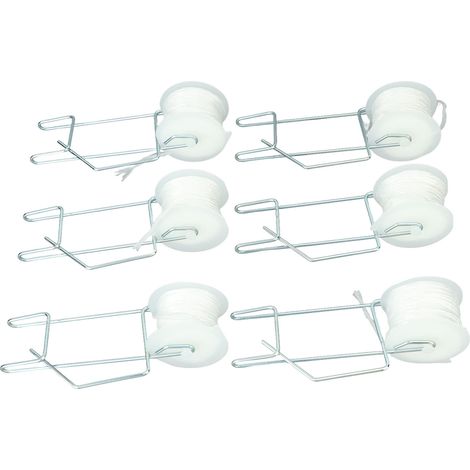 Kit de 6 crochets de support pour tomates cerises en serre, avec corde de 15 mètres. (1/5)