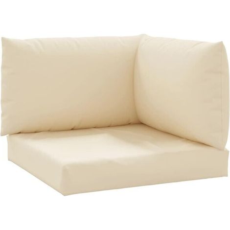Ensemble de 3 coussins de plateau, en tissu Oxford beige (1/5)