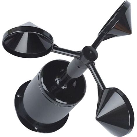 ABS Anemometer with Wind Direction Indicator, Compact Housing for Accurate Wind Speed Measurement for Agricultural and Meteorological Applications