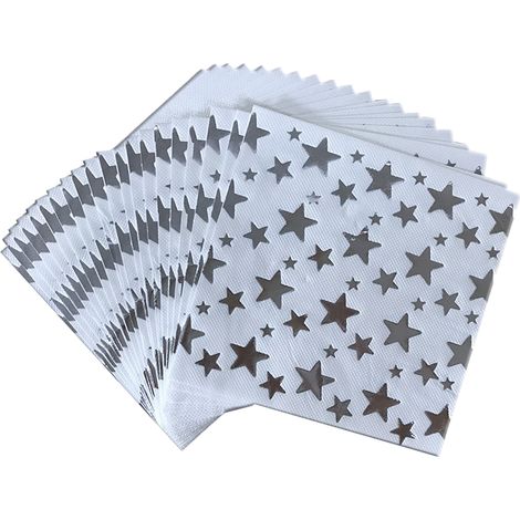 Serviettes Cocktail - Papier 3 Plis - Doré Métallisé - Pour Réception Mariage Fête Événement - 20 Pièces (1/5)
