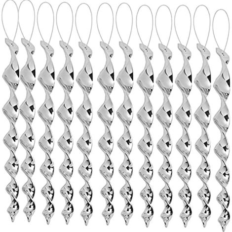 Varillas reflectantes y ornamentales en espiral para ahuyentar pájaros, aptas para uso exterior (30 cm) (Paquete de 12) (1/5)
