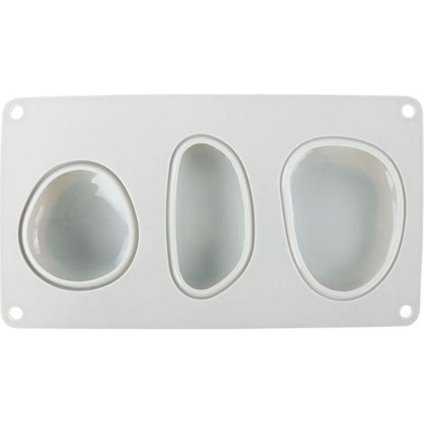 Moule en silicone sphérique effet pierre, moule ovale en pâte polymère, moule à savon artisanal, moule de cuisson en silicone pour la fabrication de bombes de chocolat chaud, gâteaux, gelées (6/3 cavi