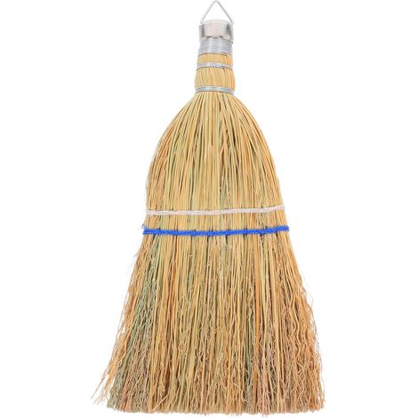 Naturbesen für drinnen and draußen – 30 cm Langer Handfeger mit kurzem Holzstiel (1/5)