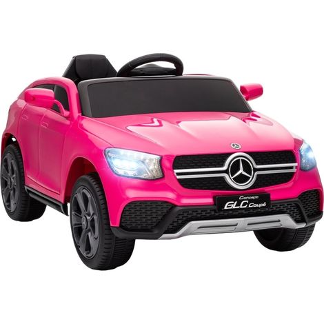 Auto elettrica per bambini 12V con telecomando, luci LED e musica, rosa, 3-6 anni (1/5)