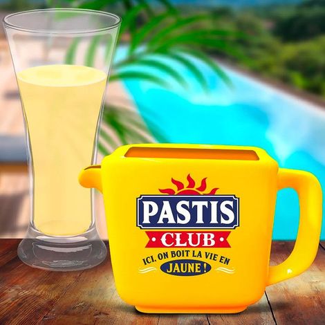 Broc - STC - Pastis Club - Keramik - Gelb - 1 Liter - 14x9x23 cm