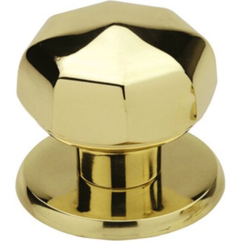 POMOLO OTTONE OTTAGONALE 70 MM LUCIDO VERNIC
