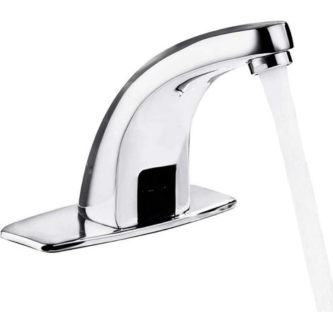 Robinet automatique à capteur infrarouge, en Cuivre, robinet d'évier intelligent sans contact pour cuisine, salle de bain avec boîtier de contrôle