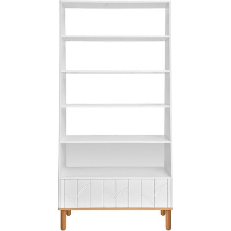 Bücherregal , Weiß und Holzoptik, 183cm (1/3)