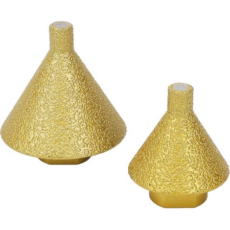Forets coniques diamantés brasés 38mm 50mm pour agrandir percer meuler marbre carrelage quartz, adaptateur M10, fraise chanfrein biseau (1/5)