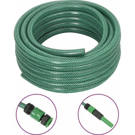 Filiyano-Tuyau d'arrosage avec raccords verts 0,5" 30 m PVC (1/5)