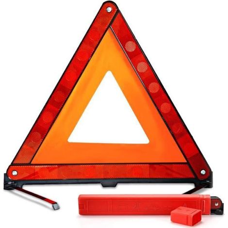 Triangle D'urgence - Pliable Réfléchissant - Pour Panne Automobile - Conforme Règlementation Routière Française - 1 Pièce