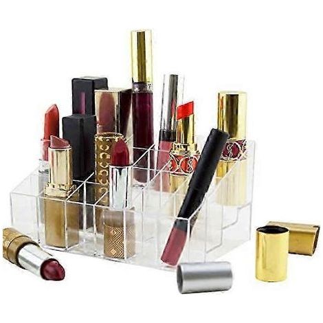 Présentoir à rouge à lèvres transparent en acrylique à 40 compartiments. boîte de rangement pour maquillage. présentoir à rouge à lèvres. boîte de rangement pour cosmétiques et bijoux (1/5)