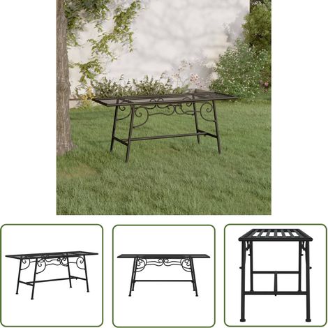 The Living Store Baumbank 110 cm Schwarz Stahl - Gartenzitmöbel - Metallbank - Baumbank - Gartenbank - Outdoor Möbel (1/5)