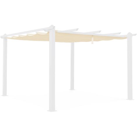 Replacement 3x4m pergola canopy roof Off-White 377x250x1 cm - Condate (1/3)