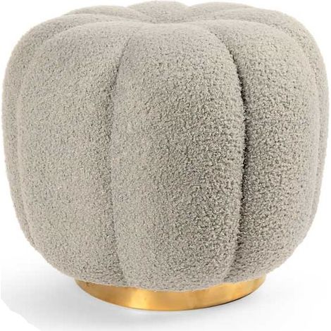 Pouf in tessuto teddy beige cm 45x45x43h (1/2)