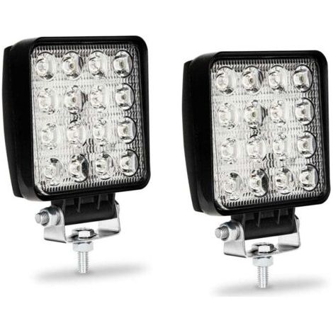 ALOVZE 2x Phare de Travail LED 48W LED Phare Travail Projecteur Feux Antibrouillard pour Voiture Camion UTV SUV Offroad Tracteur Bateau