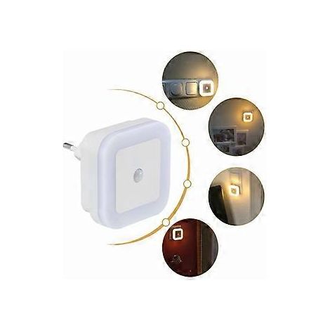 SOAIY 2er-Set LED-Nachtlichter mit Bewegungsmelder, energiesparender Steckdosenleuchte, PIR-Sensorleuchte, warmweißes Licht, Kinderzimmer, Flur, Treppenhaus