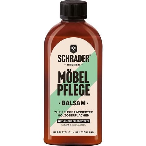 Baume d'entretien pour meubles SCHRADER - produit d'entretien pour meubles en bois vernis - 250ml - Fabriqué en Allemagne (1/5)