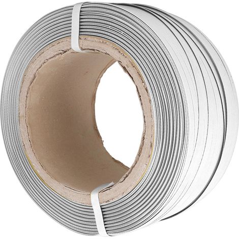 Maschinenverpackbares Umreifungsband aus PP-Kunststoff, halbautomatisch, 500 Meter, 20 kg Tragkraft, weiß (1/5)