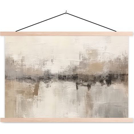 TEXTILE WALL ART Modern art - Abstract - Beige 120x80 cm (1/3)